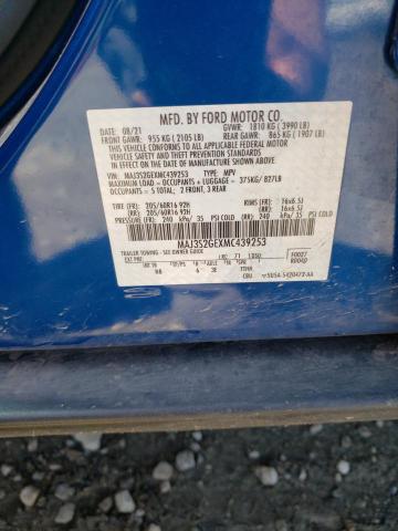 MAJ3S2GEXMC439253 - 2021 FORD ECOSPORT SE BLUE photo 12