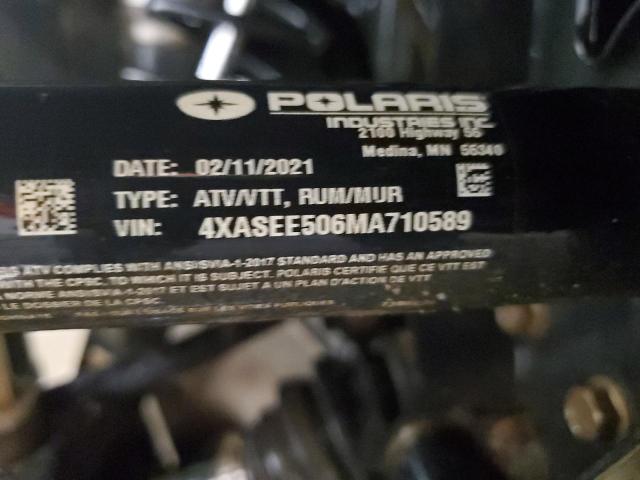 4XASEE506MA710589 - 2021 POLARIS SPORTSMAN 450 H.O. EPS GREEN photo 10