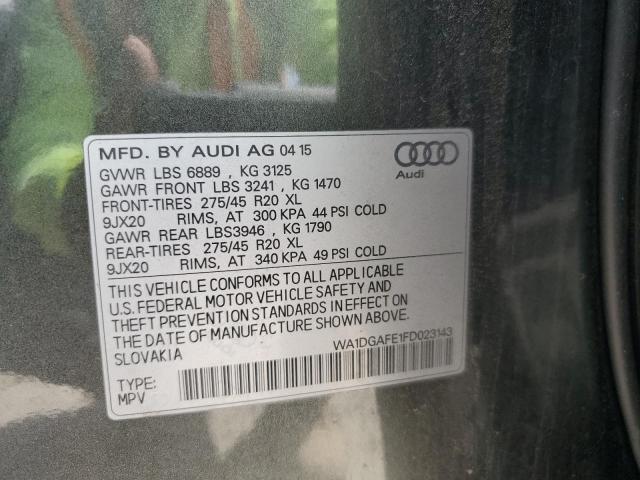 WA1DGAFE1FD023143 - 2015 AUDI Q7 PRESTIGE 灰色 照片 13