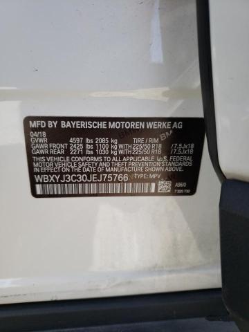 WBXYJ3C30JEJ75766 - 2018 BMW X2 SDRIVE28I WHITE photo 14