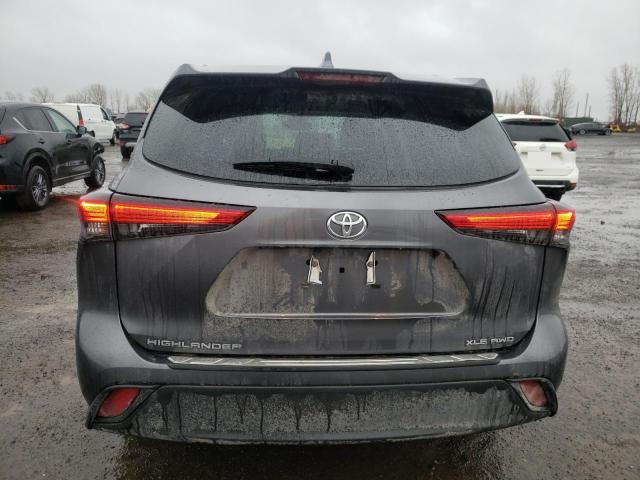 5TDGZRBH5NS580121 - 2022 TOYOTA HIGHLANDER XLE ნაცრისფერი ფოტო 6