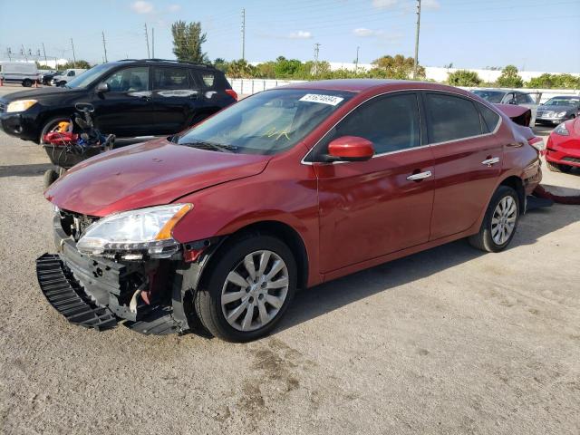 3N1AB7AP9FY265214 - 2015 NISSAN SENTRA S BURGUNDY photo 1