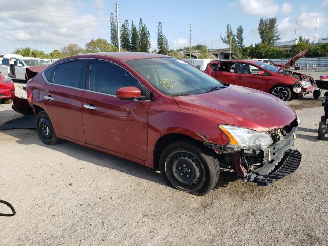 3N1AB7AP9FY265214 - 2015 NISSAN SENTRA S BURGUNDY photo 4