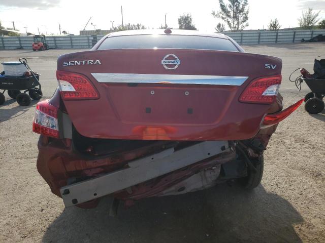 3N1AB7AP9FY265214 - 2015 NISSAN SENTRA S BURGUNDY photo 6