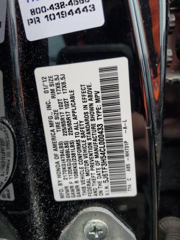 5J6TF3H54CL000433 - 2012 HONDA CROSSTOUR EXL GRAY photo 13