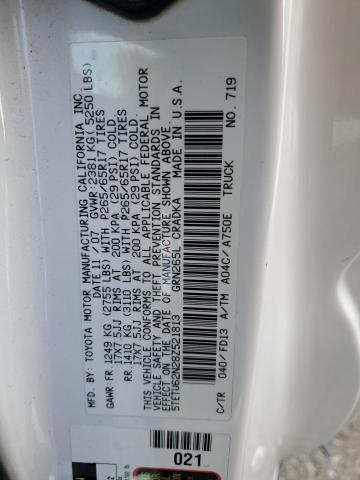 5TETU62N28Z521813 - 2008 TOYOTA TACOMA PRERUNNER ACCESS CAB WHITE photo 13