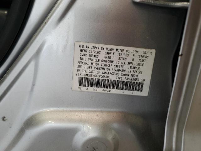 JHMGE8H54DC008880 - 2013 HONDA FIT SPORT SILVER photo 13