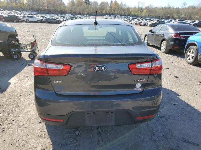 KNADN4A30D6104135 - 2013 KIA RIO EX GRAY photo 6