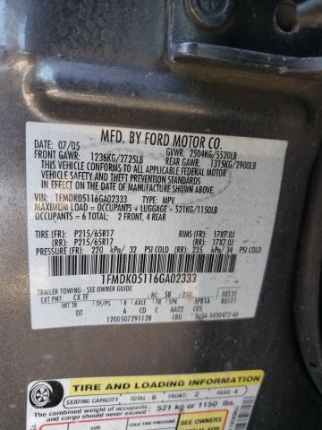 1FMDK05116GA02333 - 2006 FORD FREESTYLE SEL GRAY photo 13