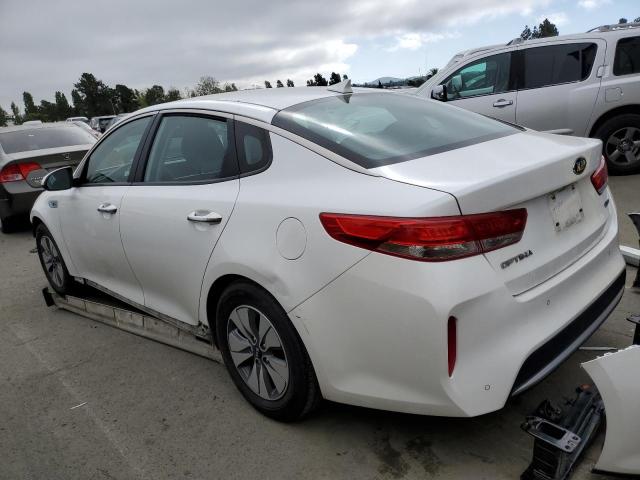 KNAGT4LC6H5006366 - 2017 KIA OPTIMA HYBRID WHITE photo 2