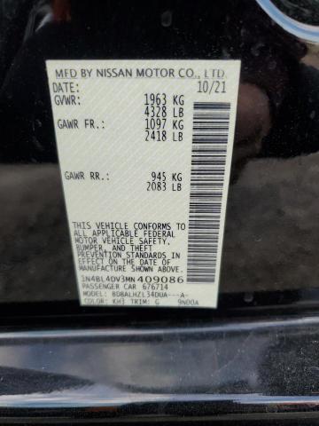 1N4BL4DV3MN409086 - 2021 NISSAN ALTIMA SV BLACK photo 13