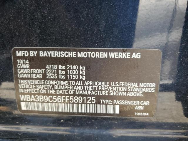 WBA3B9C56FF589125 - 2015 BMW 335 XI BLUE photo 12