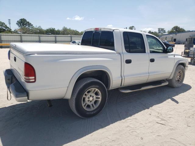 1D7HL48N73S341976 - 2003 DODGE DAKOTA QUAD SLT WHITE photo 3