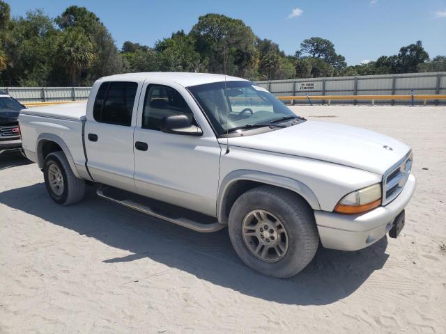 1D7HL48N73S341976 - 2003 DODGE DAKOTA QUAD SLT WHITE photo 4