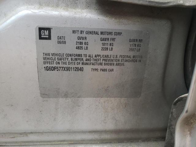 1G6DF577X90112840 - 2009 CADILLAC CTS 银色 照片 13