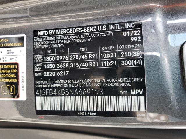 4JGFB4KB5NA669193 - 2022 MERCEDES-BENZ GLE 350 4MATIC GRAY photo 13