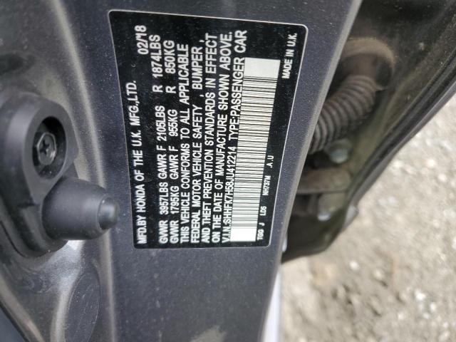 SHHFK7H58JU412214 - 2018 HONDA CIVIC EX GRAY photo 12