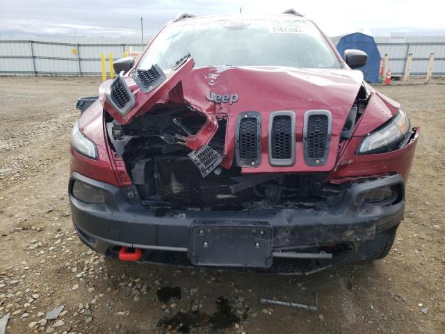 1C4PJMBS1EW298614 - 2014 JEEP CHEROKEE TRAILHAWK BURGUNDY photo 5