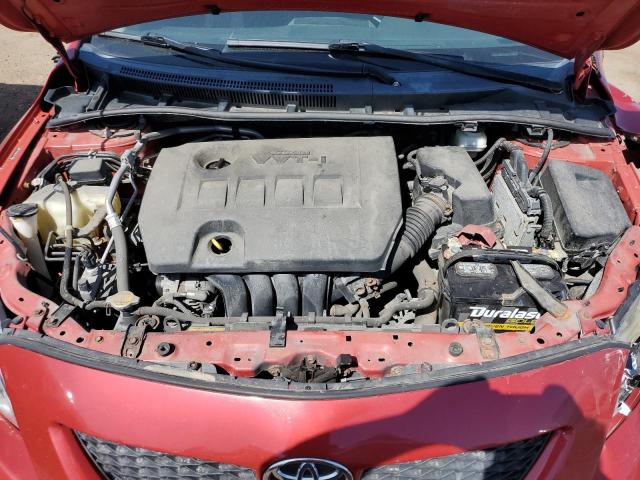 2T1BU4EE2AC411688 - 2010 TOYOTA COROLLA BASE RED photo 11