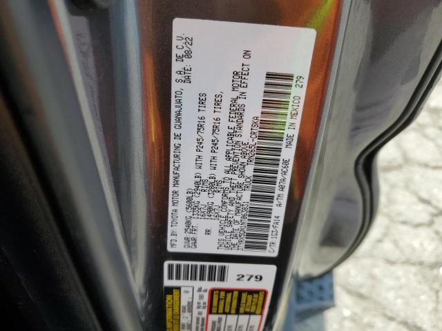 3TYRX5GN1NT063831 - 2022 TOYOTA TACOMA ACCESS CAB გრაფიტი ფოტო 12