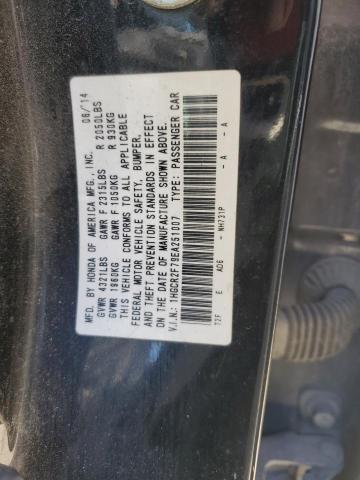 1HGCR2F79EA251007 - 2014 HONDA ACCORD EX BLACK photo 12