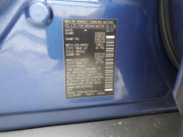 KNMAT2MT4JP511652 - 2018 NISSAN ROGUE S ლურჯი ფოტო 13