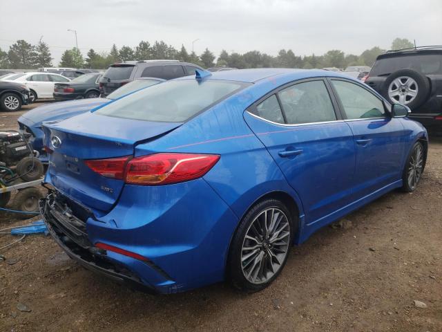 KMHD04LB8HU357397 - 2017 HYUNDAI ELANTRA SPORT BLUE photo 3