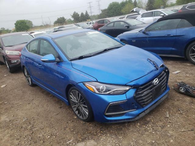 KMHD04LB8HU357397 - 2017 HYUNDAI ELANTRA SPORT BLUE photo 4