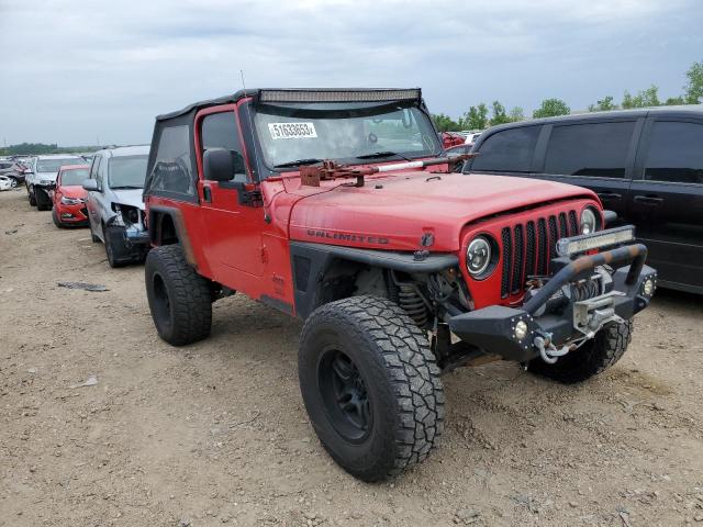 1J4FA44S95P385948 - 2005 JEEP WRANGLER / UNLIMITED RED photo 4