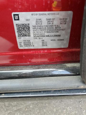 5GAERBKW6JJ139698 - 2018 BUICK ENCLAVE ESSENCE წითელი ფოტო 13