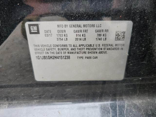 1G1JB5SH2H4151238 - 2017 CHEVROLET SONIC LS Qara foto 12