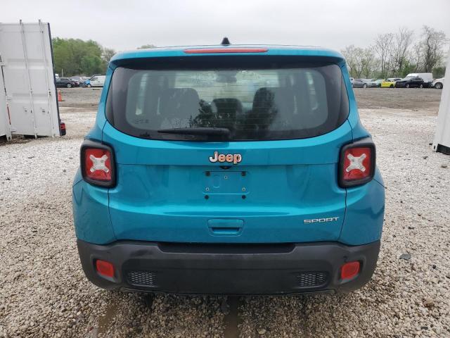 ZACNJAAB1LPL78025 - 2020 JEEP RENEGADE SPORT TEAL photo 6