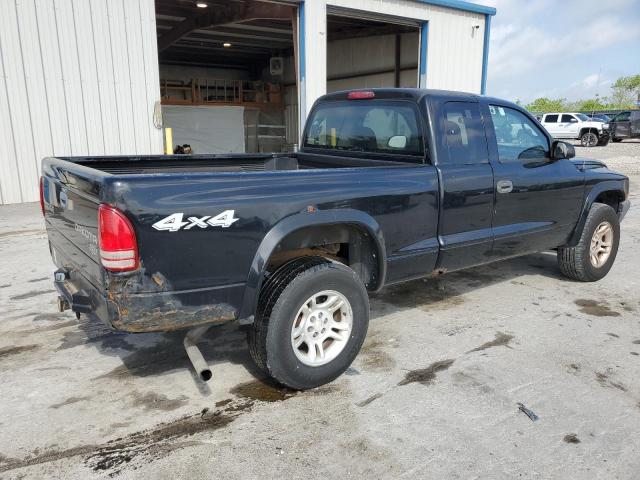 1D7HG12K94S513637 - 2004 DODGE DAKOTA SXT BLACK photo 3