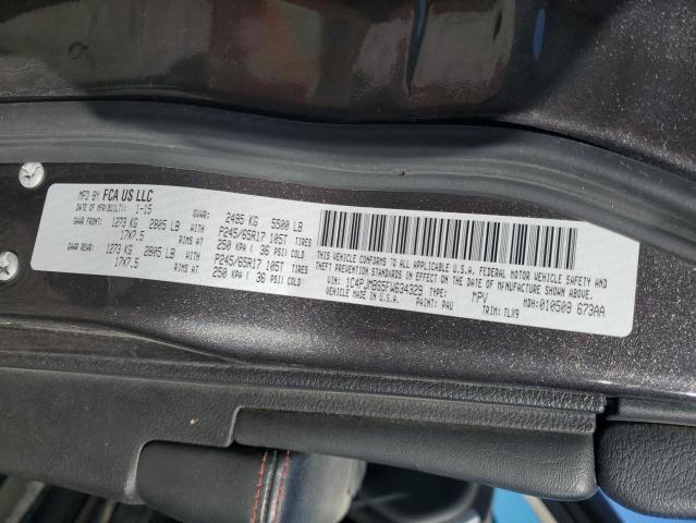 1C4PJMBS5FW634329 - 2015 JEEP CHEROKEE TRAILHAWK გრაფიტი ფოტო 12