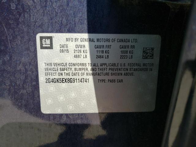 2G4GK5EX8G9114741 - 2016 BUICK REGAL 蓝色 照片 12