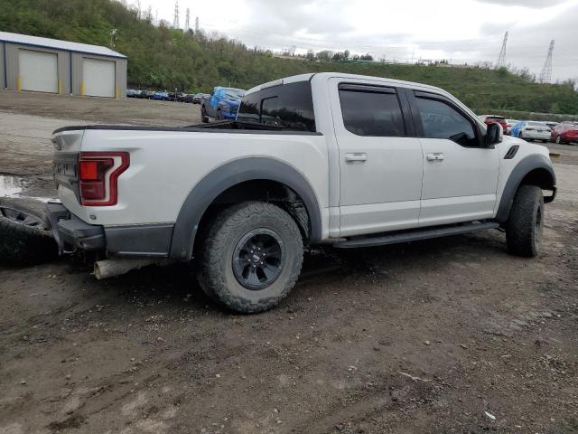 1FTFW1RG7HFA58226 - 2017 FORD F150 RAPTOR WHITE photo 3