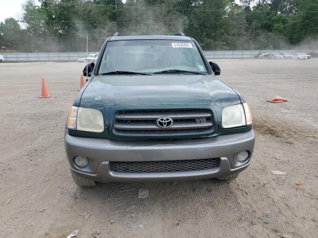 5TDZT34A04S207946 - 2004 TOYOTA SEQUOIA SR5 GREEN photo 5