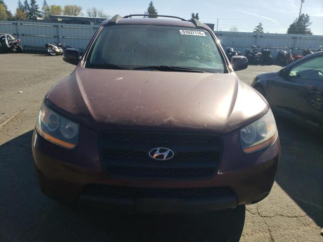 5NMSG73D98H209633 - 2008 HYUNDAI SANTA FE GLS BURGUNDY photo 5