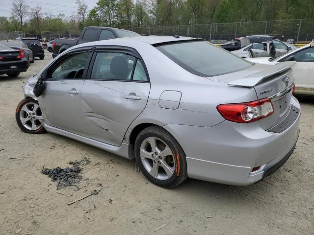 2T1BU4EE8BC732118 - 2011 TOYOTA COROLLA BASE SILVER photo 2