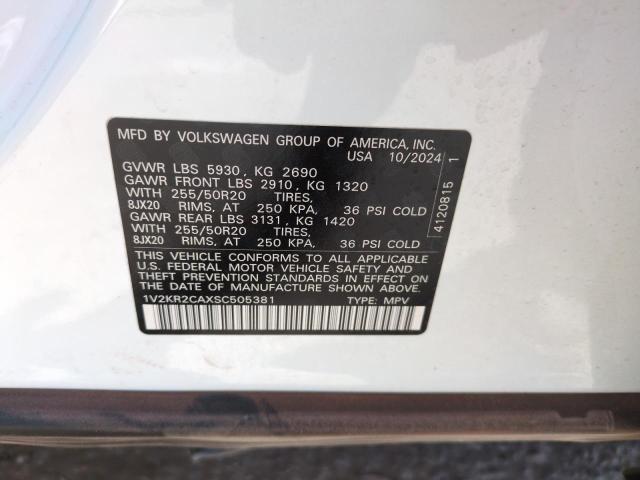 1V2KR2CAXSC505381 - 2025 VOLKSWAGEN ATLAS SE Blanco foto 13