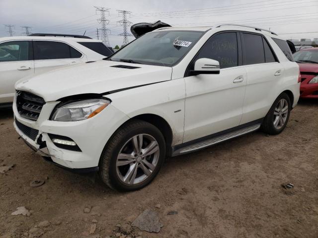 4JGDA5HB1CA074023 - 2012 MERCEDES-BENZ ML 350 4MATIC WHITE photo 1