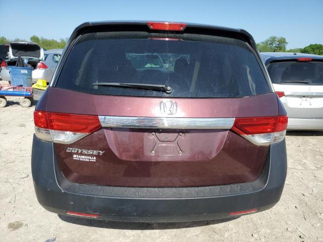 5FNRL5H20EB100643 - 2014 HONDA ODYSSEY LX BURGUNDY photo 6