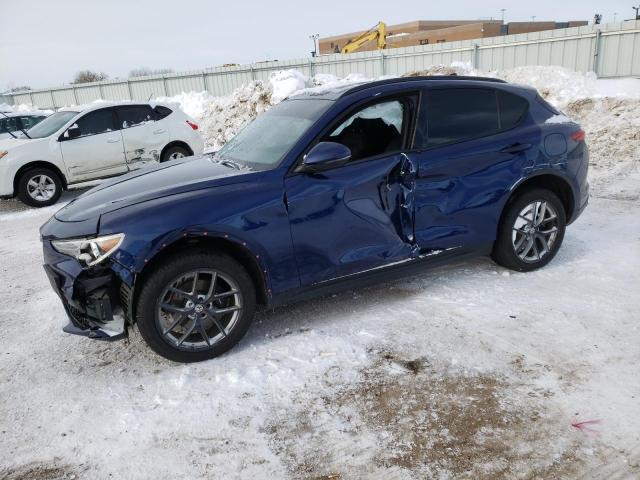 ZASFAKNN5J7B66697 - 2018 ALFA ROMEO STELVIO TI SPORT BLUE photo 1