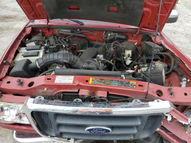 1FTYR44U15PA52393 - 2005 FORD RANGER SUPER CAB RED photo 11