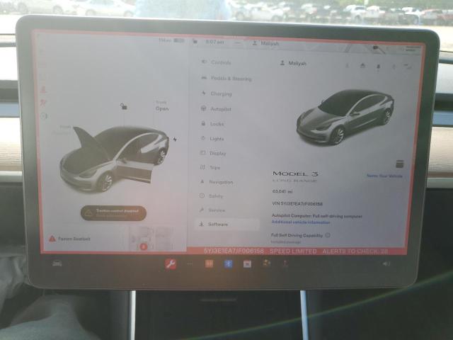 5YJ3E1EA7JF006158 - 2018 TESLA MODEL 3 SILVER photo 9