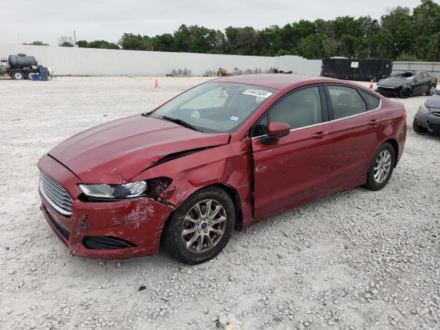 3FA6P0G76FR136642 - 2015 FORD FUSION S RED photo 1