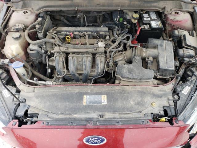 3FA6P0G76FR136642 - 2015 FORD FUSION S RED photo 11