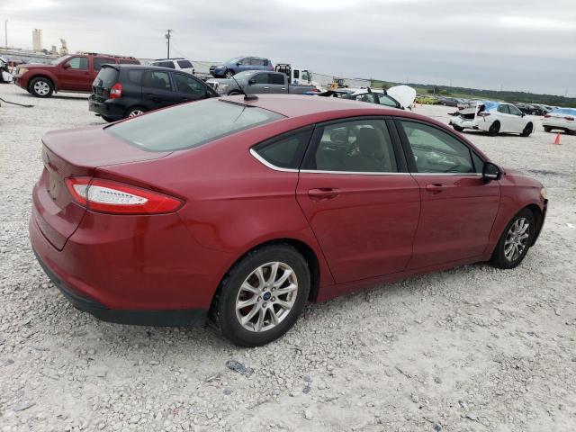 3FA6P0G76FR136642 - 2015 FORD FUSION S RED photo 3