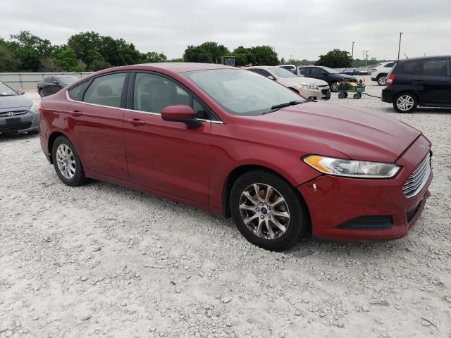 3FA6P0G76FR136642 - 2015 FORD FUSION S RED photo 4