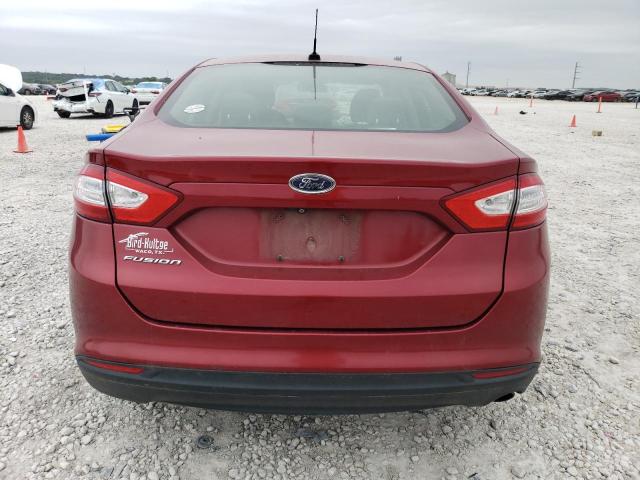 3FA6P0G76FR136642 - 2015 FORD FUSION S RED photo 6